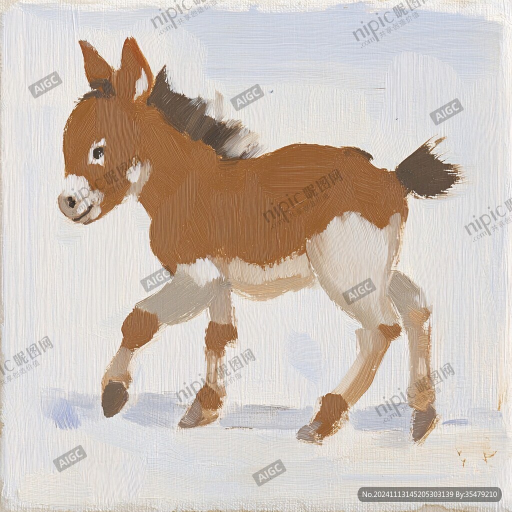 小毛驴插画