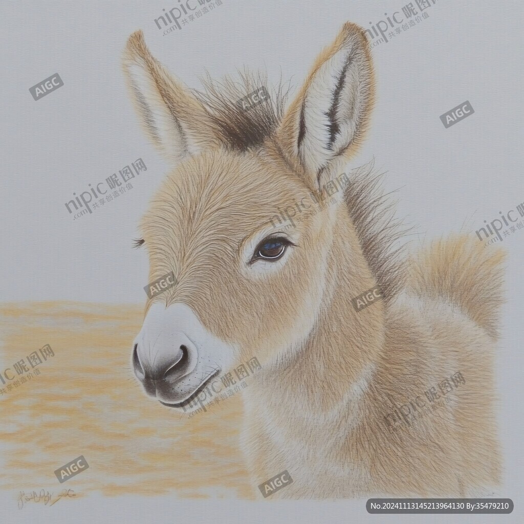 彩铅动物插画