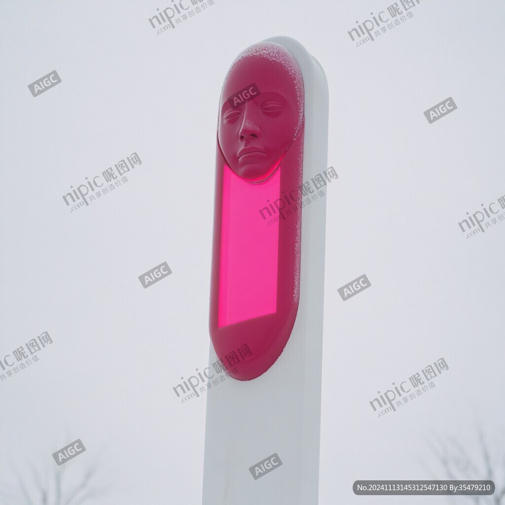 雪中信号灯
