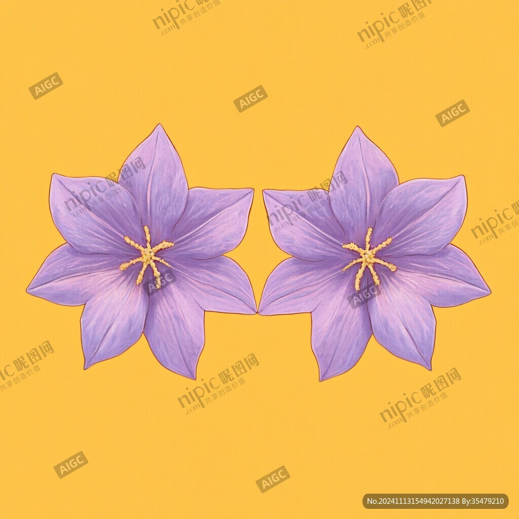 紫色五片花瓣