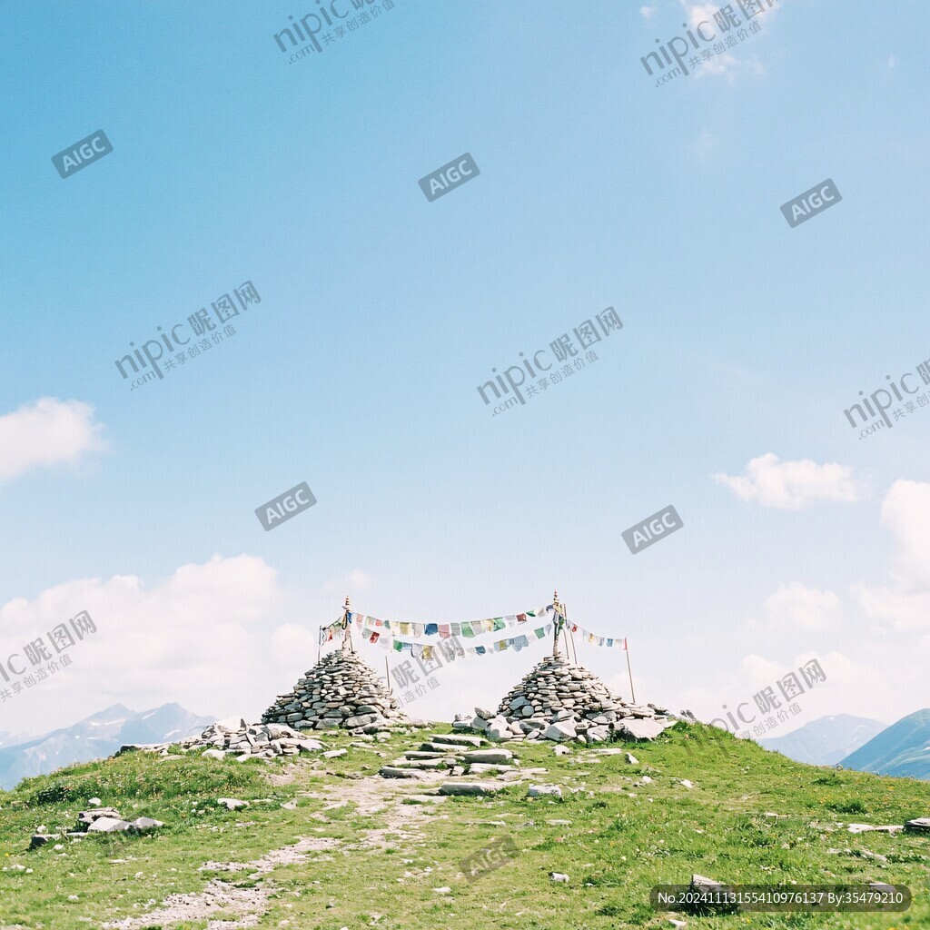 景阳岭垭口玛尼堆