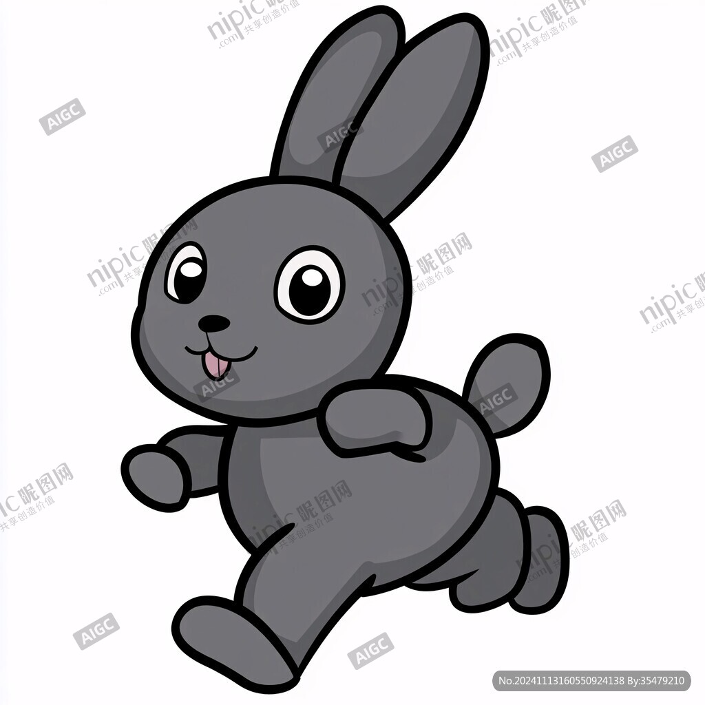 卡通小灰兔
