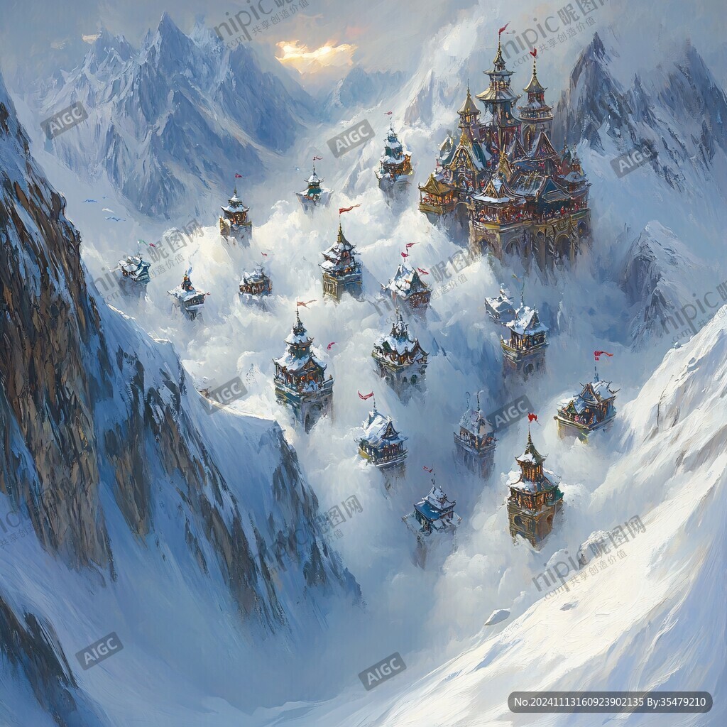 冰雪会堂手绘