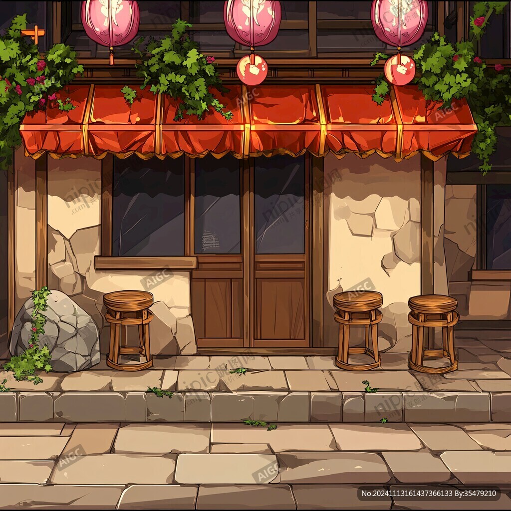 古时酒馆场景图