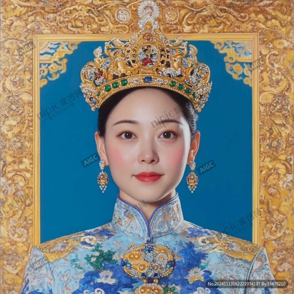 蜡像新娘凤冠霞帔