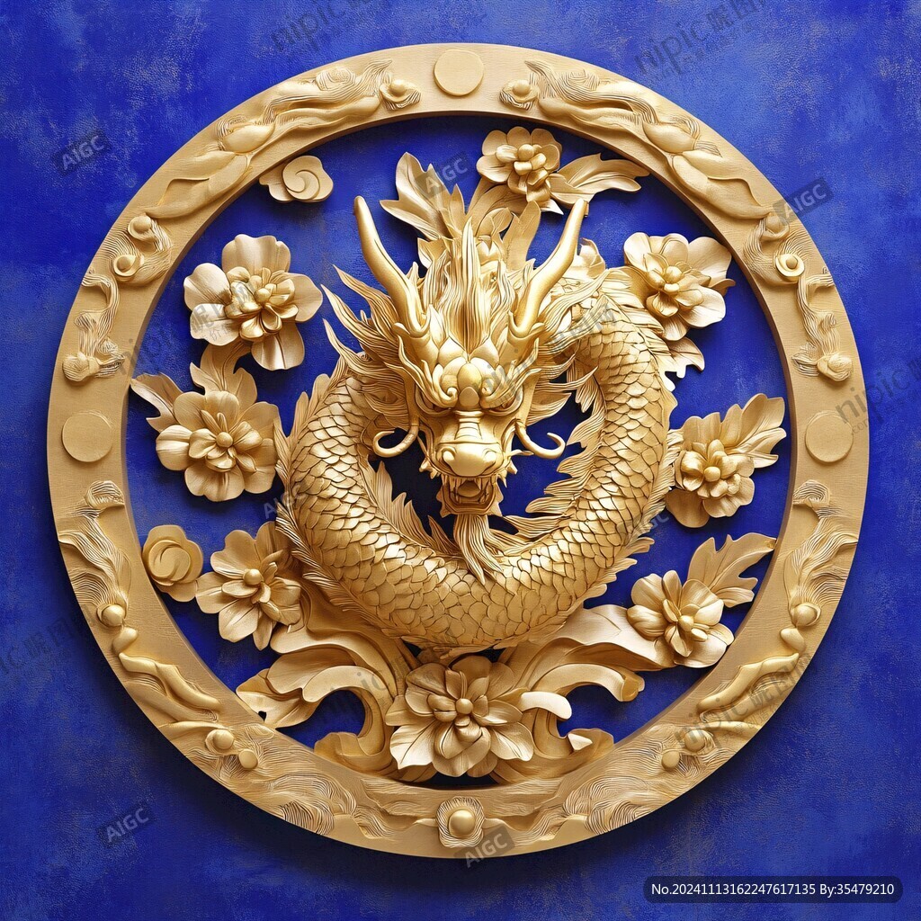 金色龙浮雕