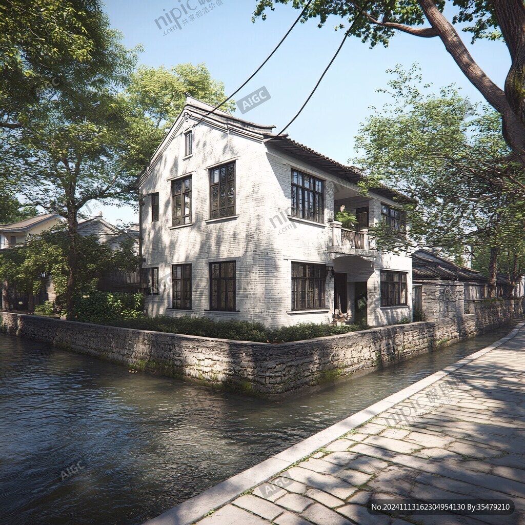 临水建筑效果图