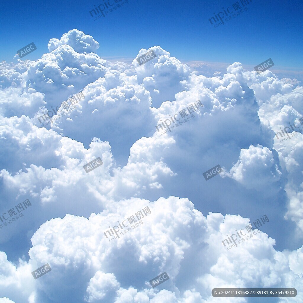 旅行万米高空白云