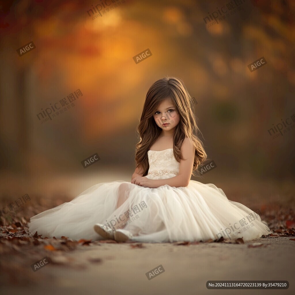 怡然自得的小女孩壁纸