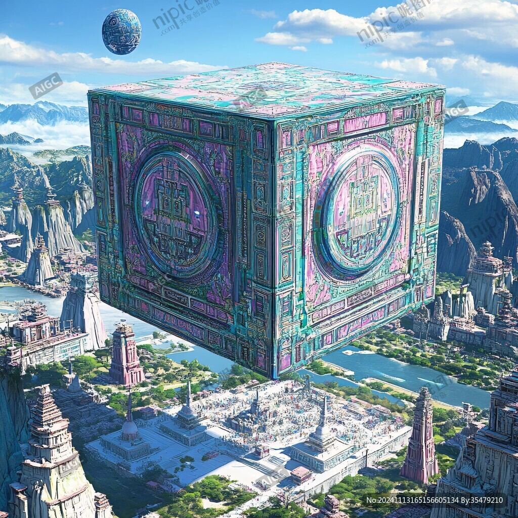 建造未来城市立方体积