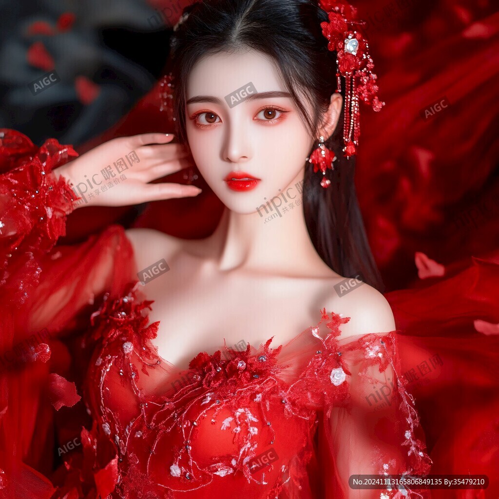 古风嫁衣美女