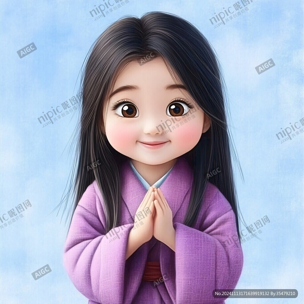 q版朝鲜族女孩
