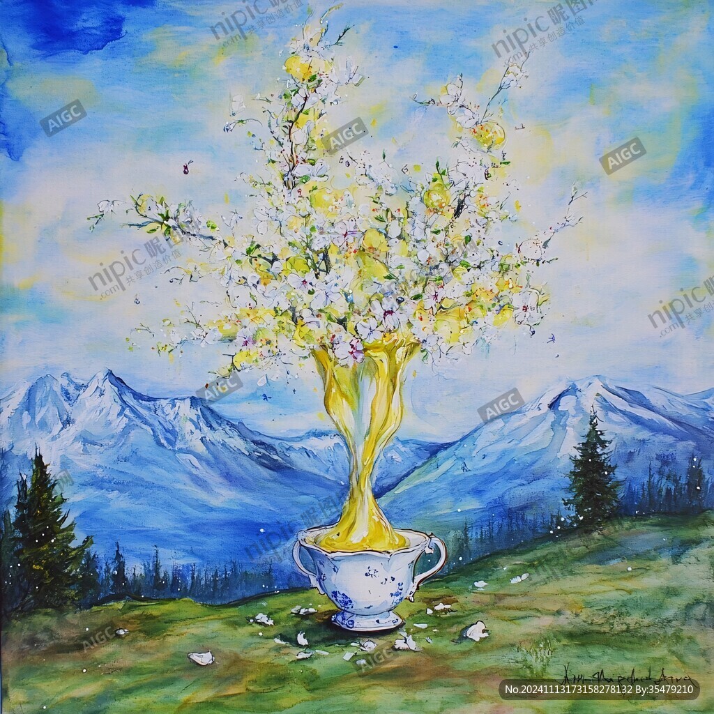 茶树油画