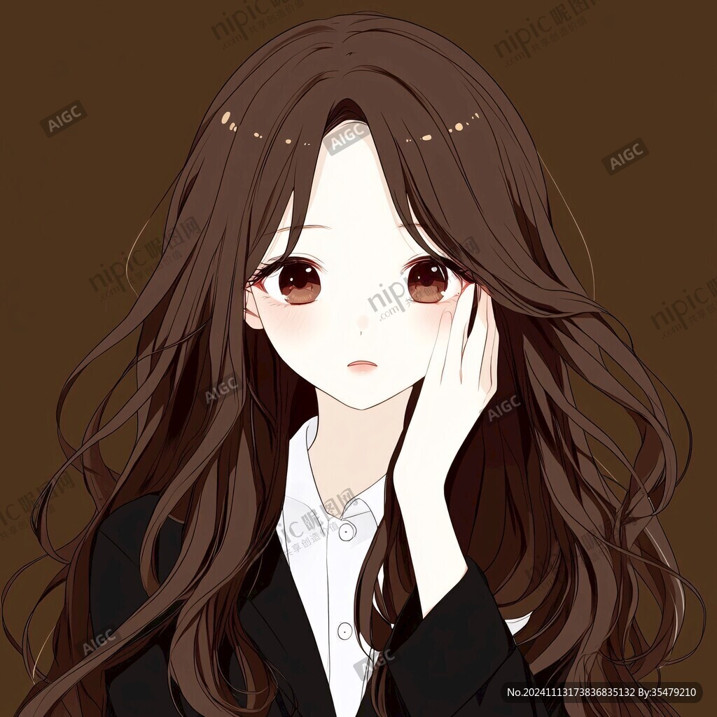 长发少女圆眼