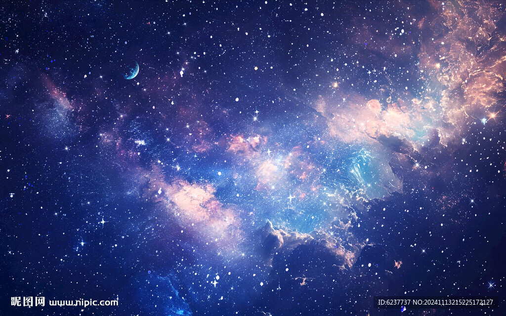 蓝色太空宇宙星空背景