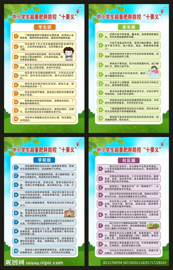 校园健康教育展板