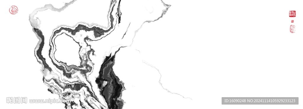 茶室水墨画