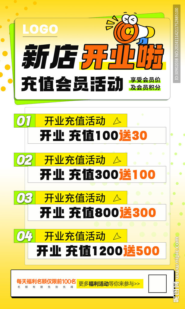 商场店铺开业周年促销活动海报
