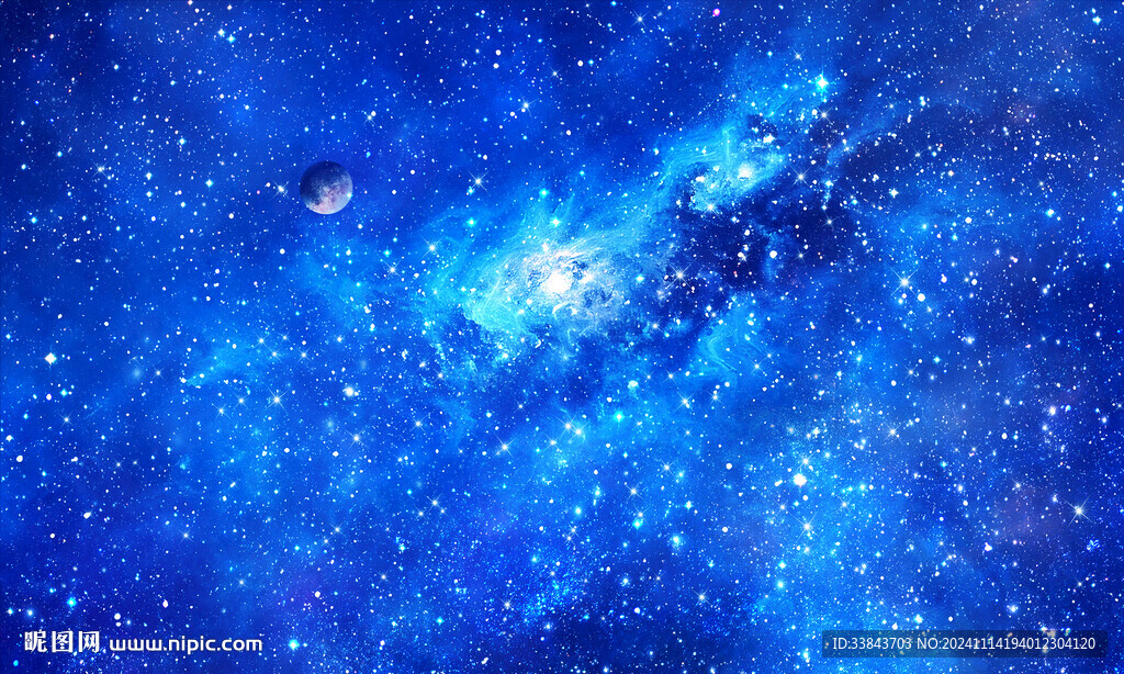 蓝色宇宙星空背景
