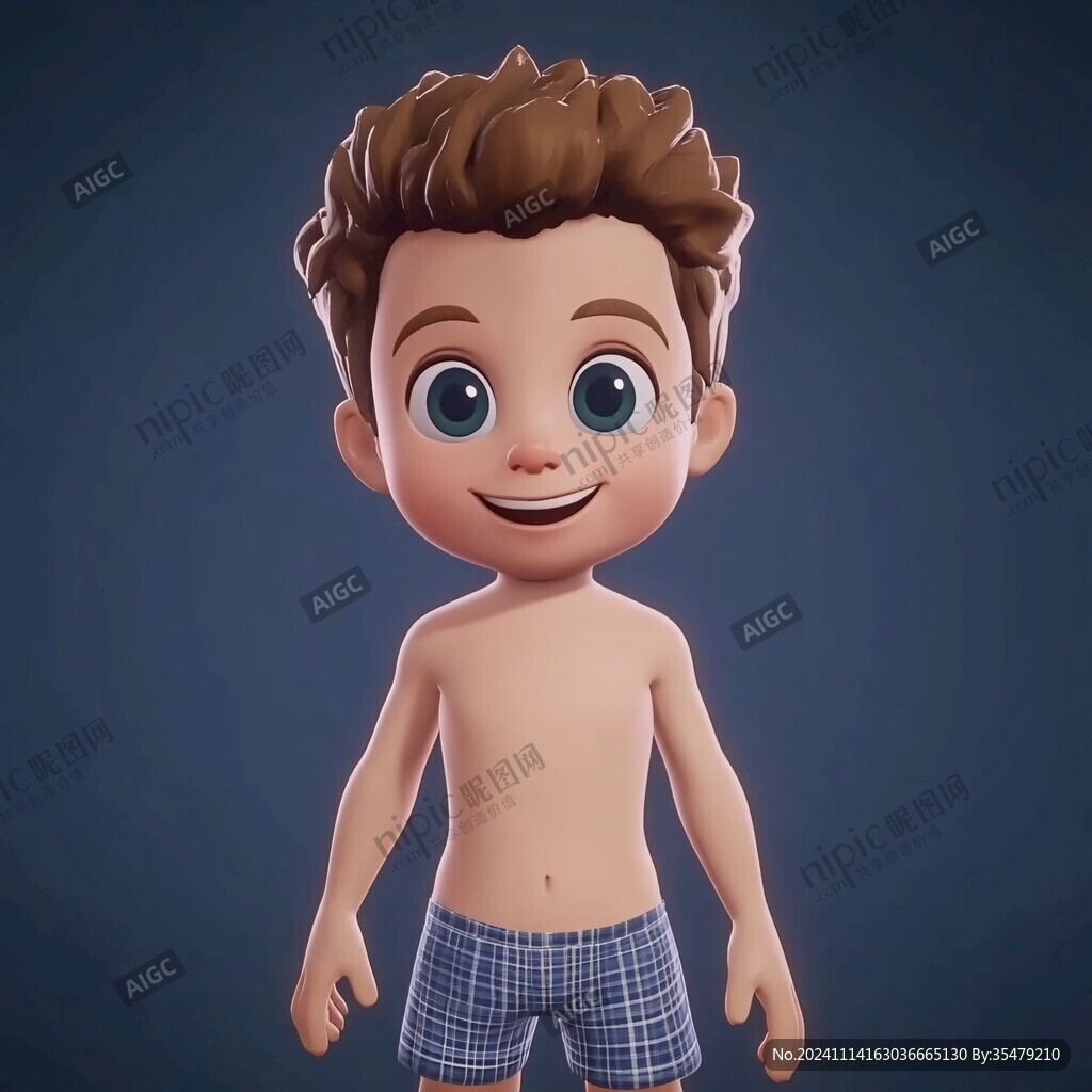 3d效果男孩