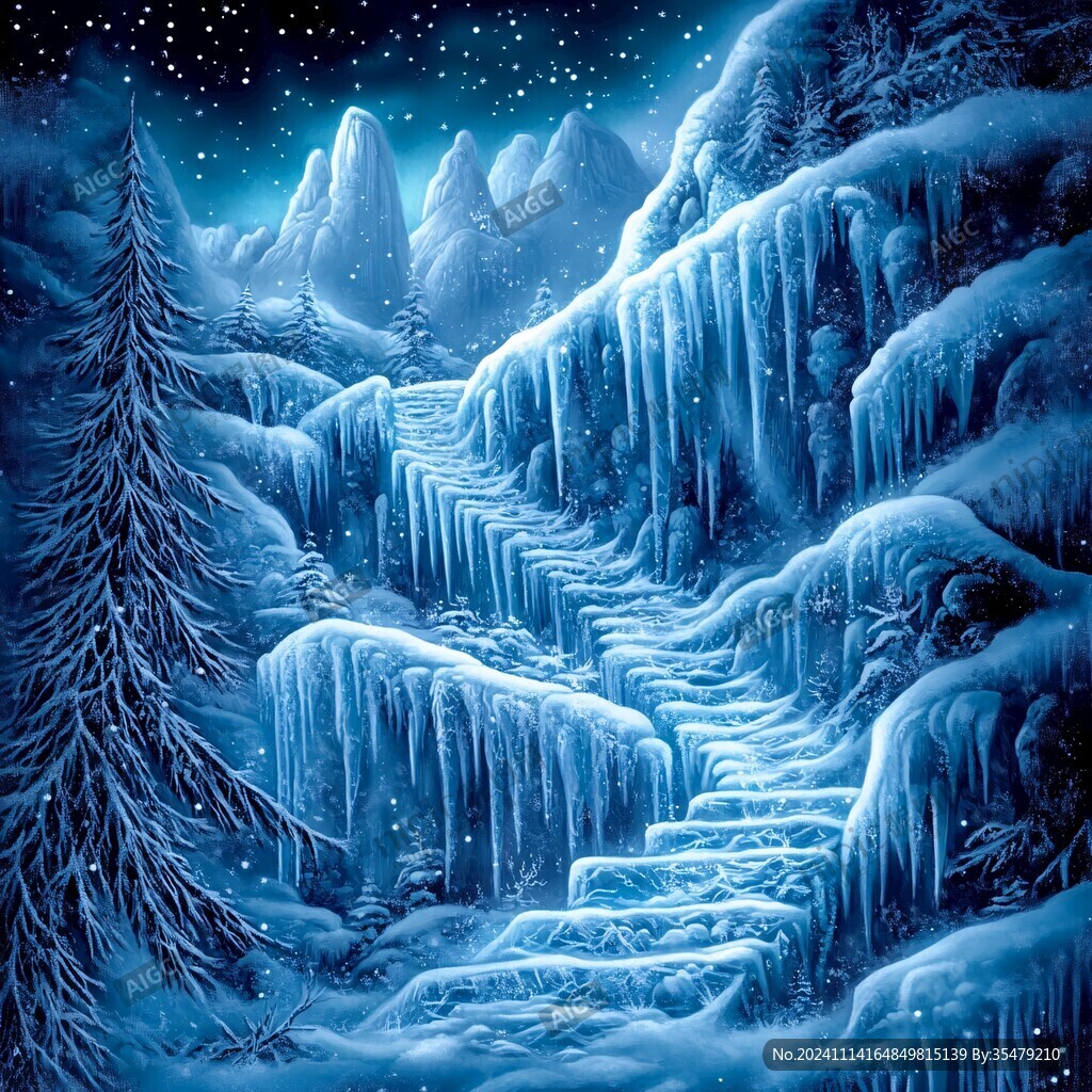 冰雪世界立体画