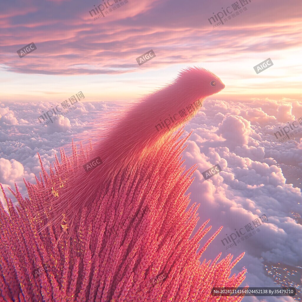 粉红色的超现实景观