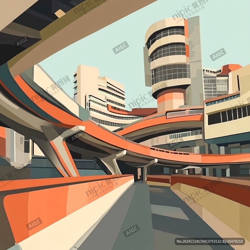 交通大学建筑插画