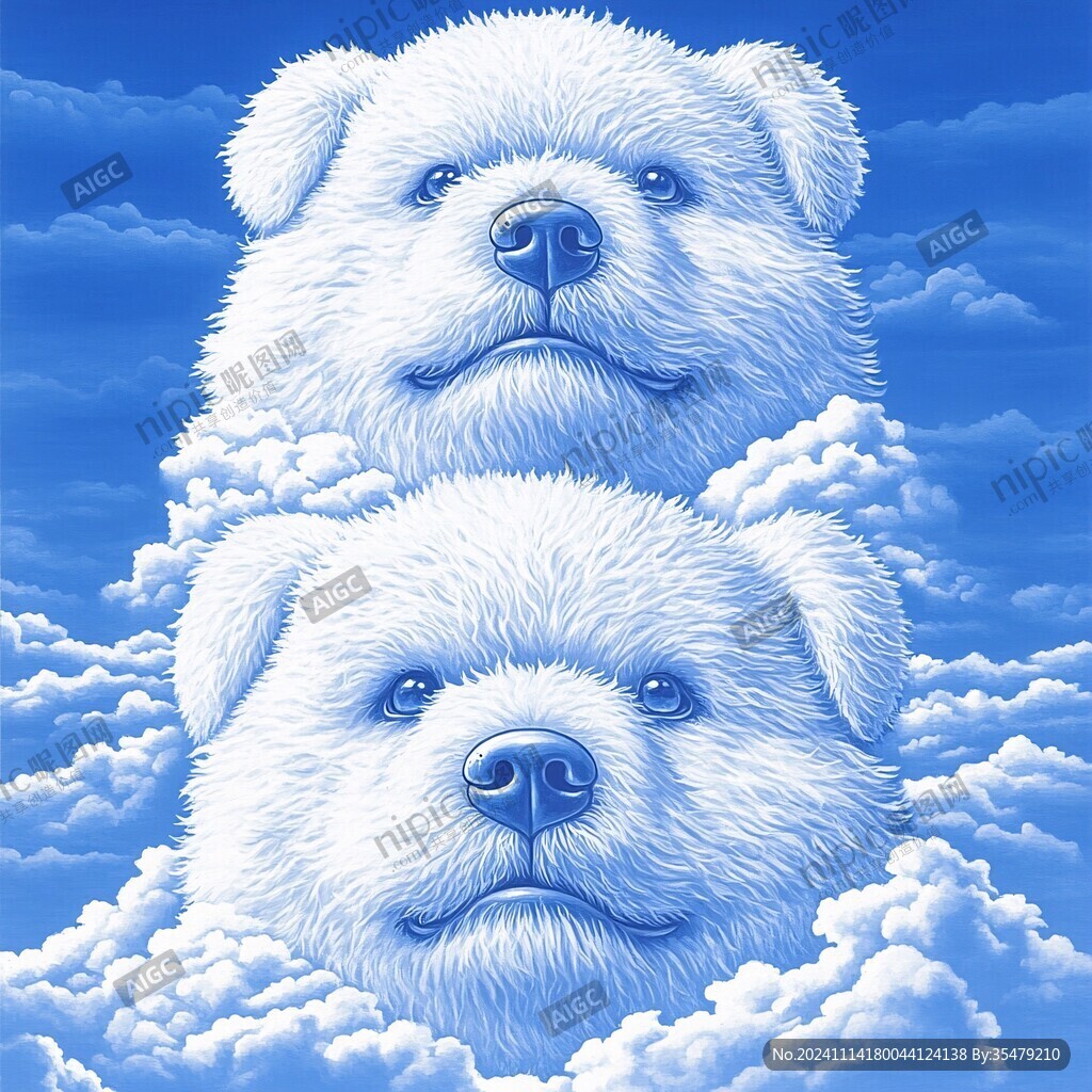 比熊犬插画