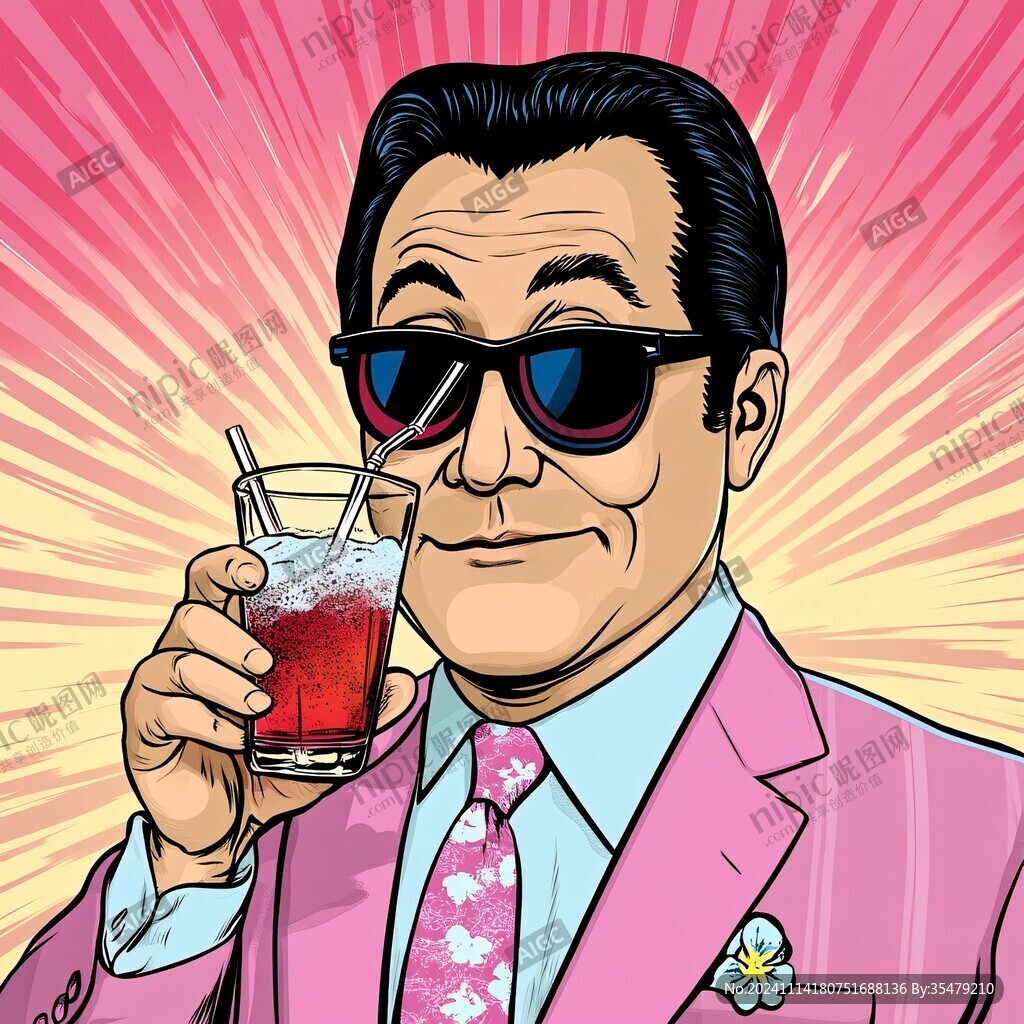 卡通酷潮大叔头像