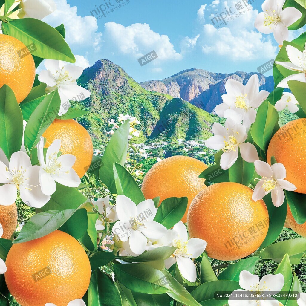 砂糖橘插画设计
