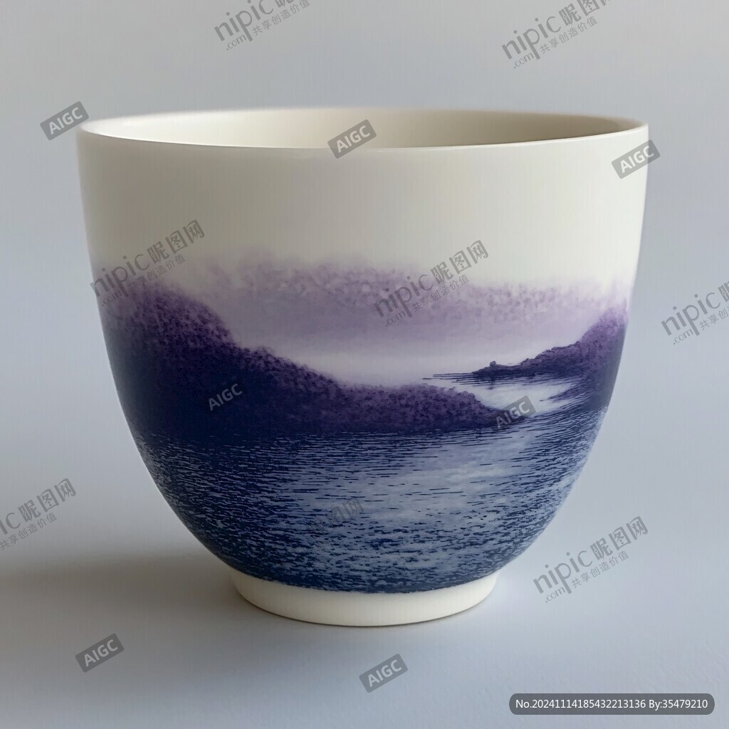 风景纹碗