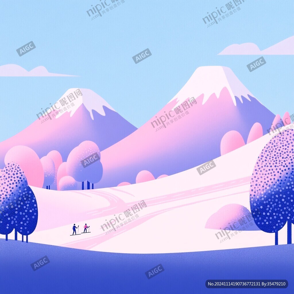渐变插画风