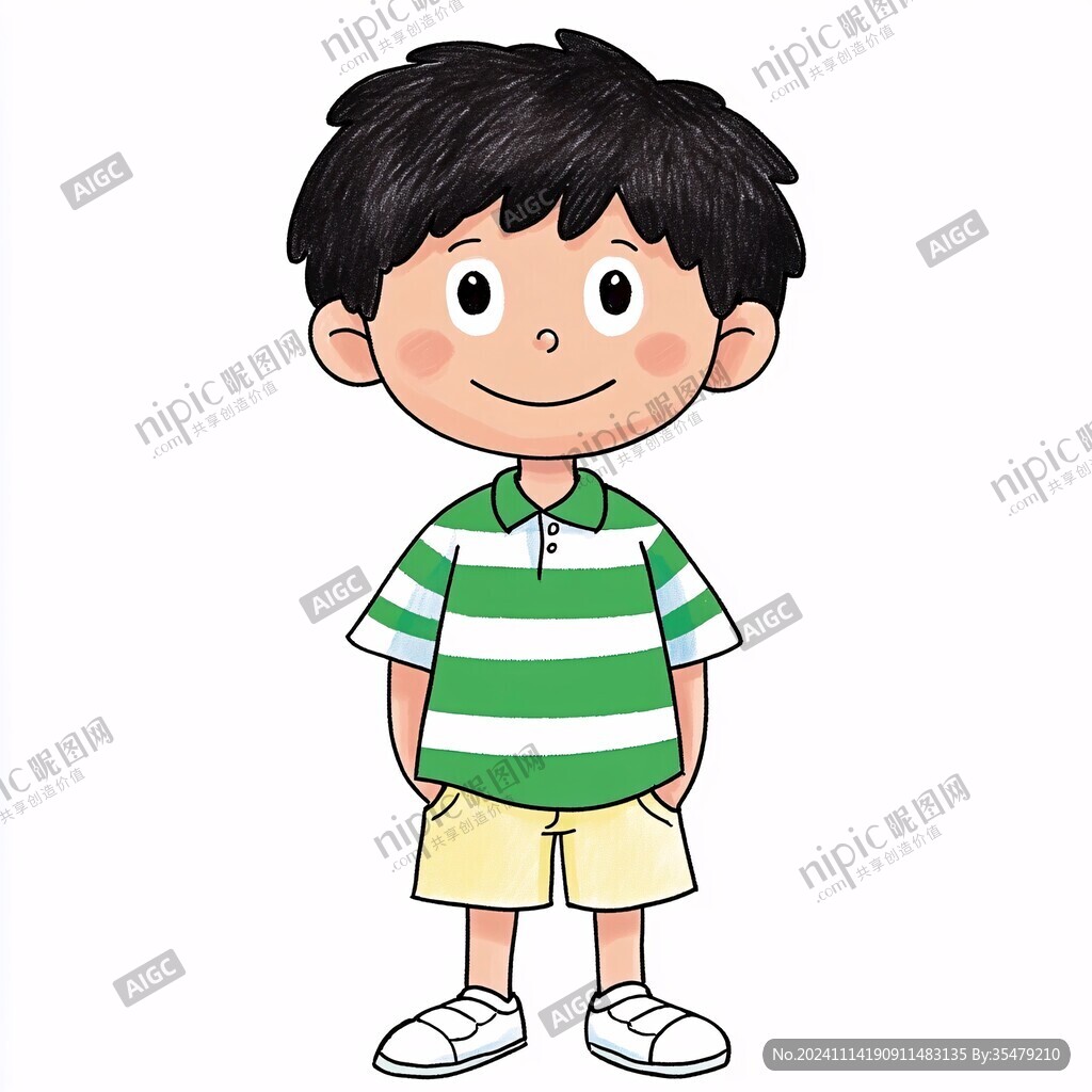 小学生卡通男孩形象