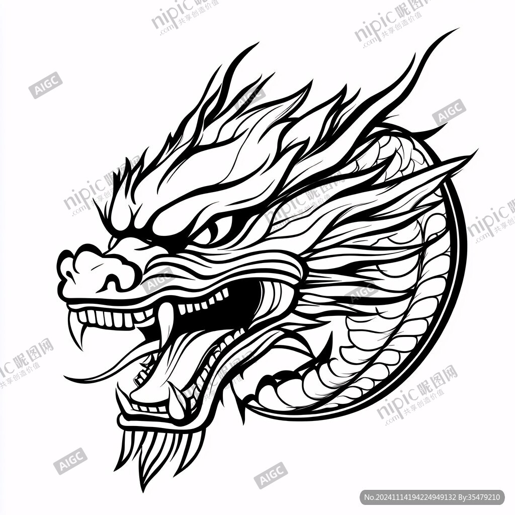 龙头线描