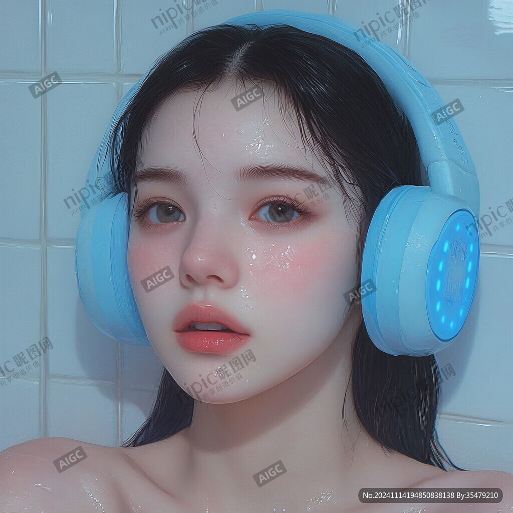 少女蓝粉嫩