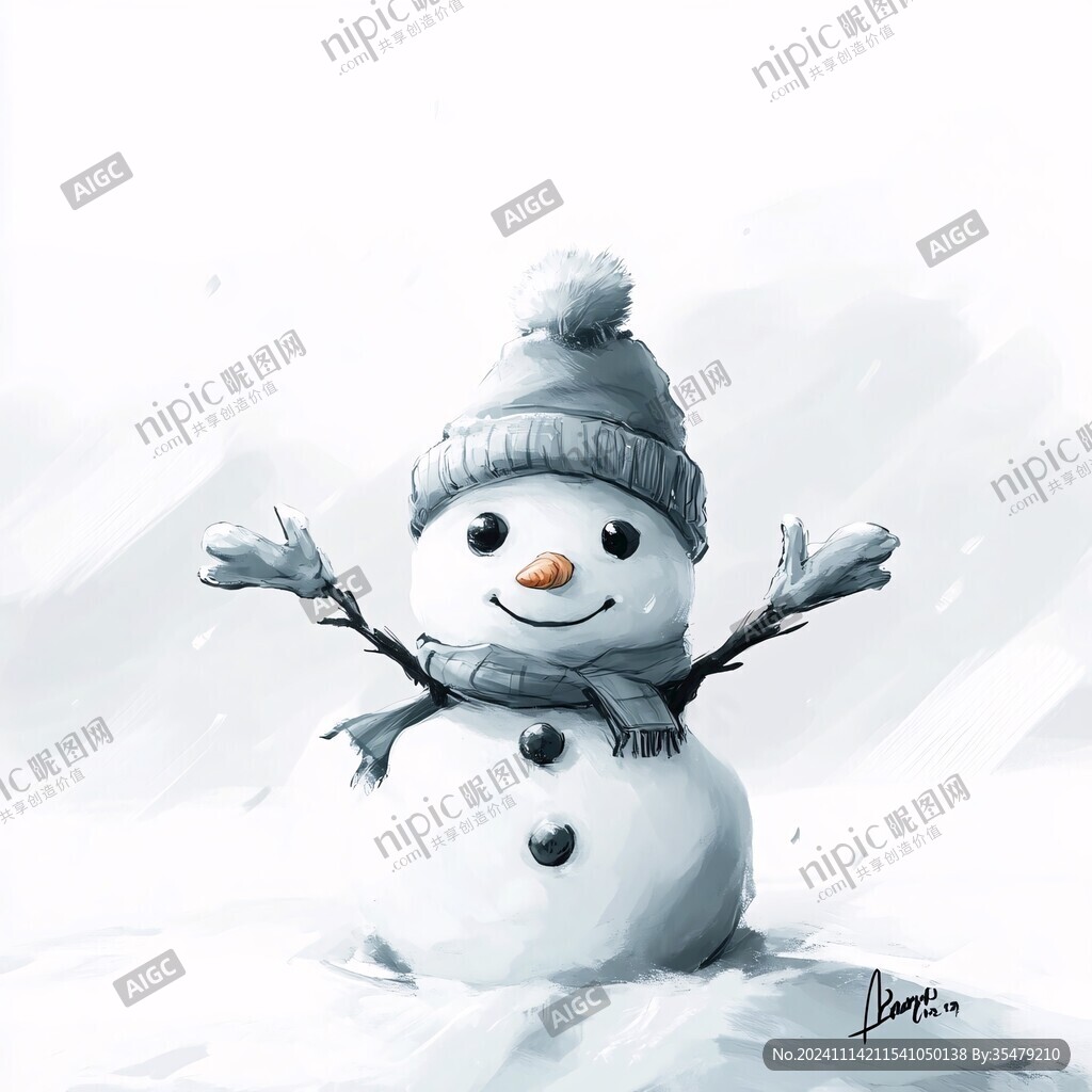 原创卡通雪人