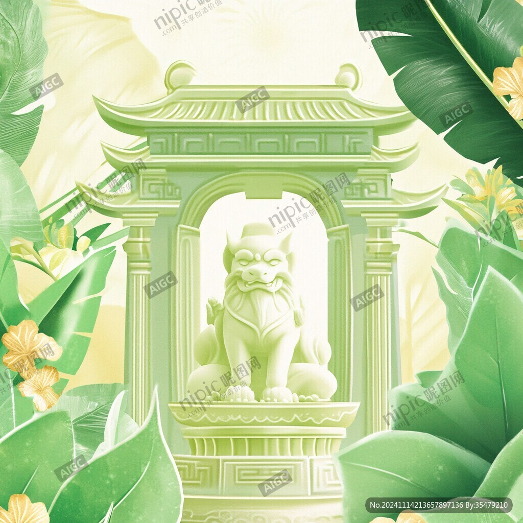 镇宅辟邪文创插画
