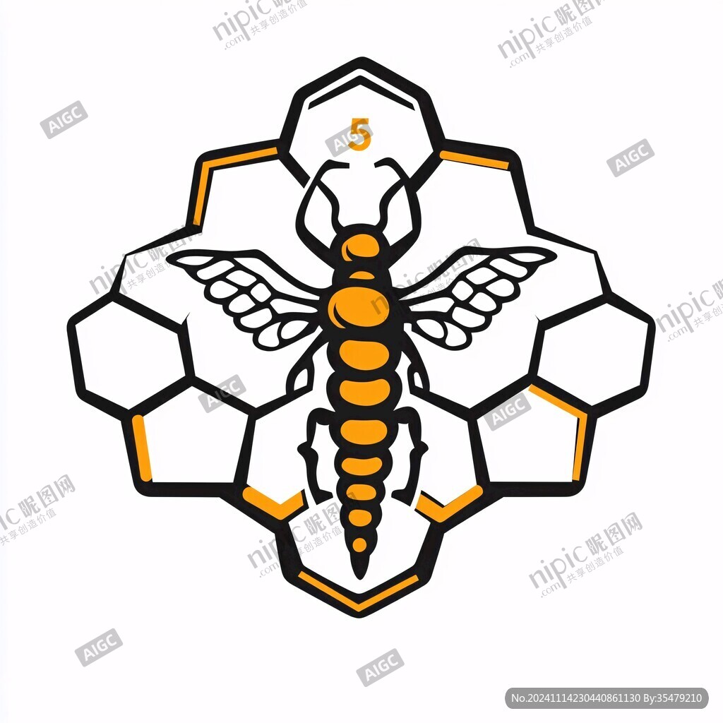蜜蜂手绘logo