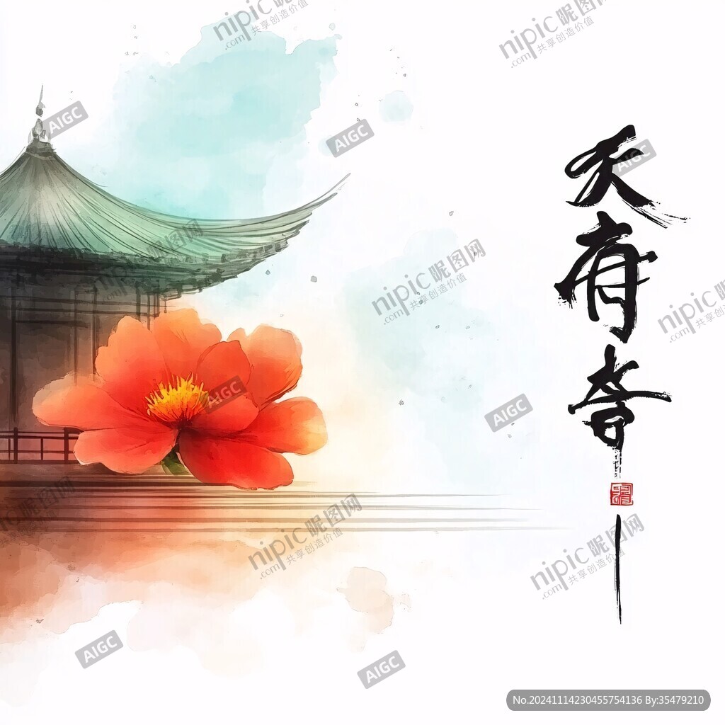 毛笔字天真烂漫