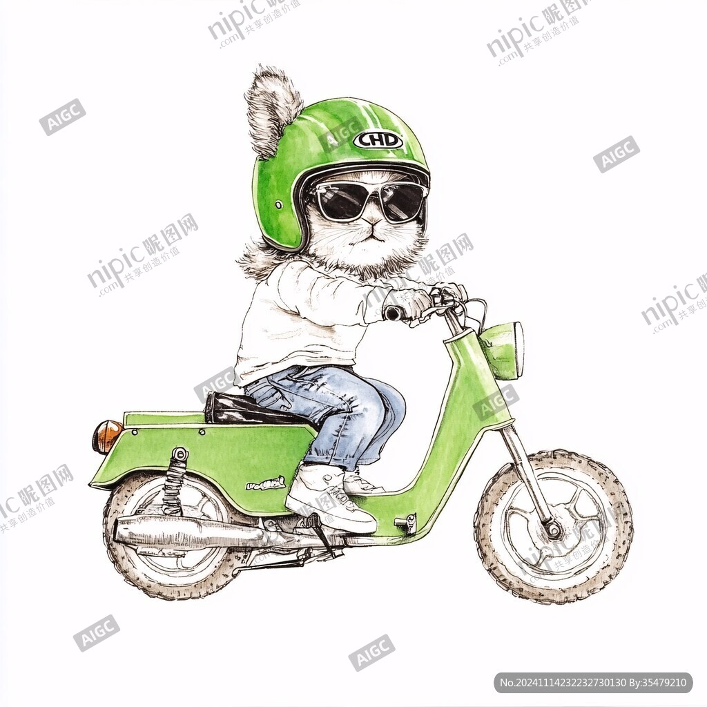 骑自行车的萌兔