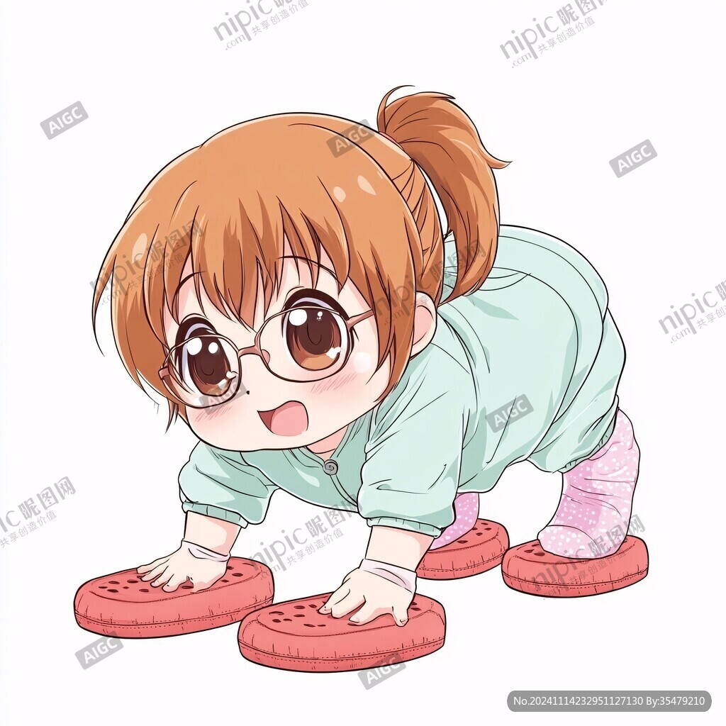 戴眼镜q版女孩