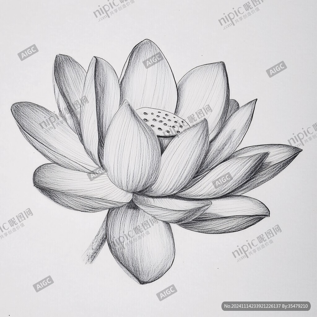 手绘上莲