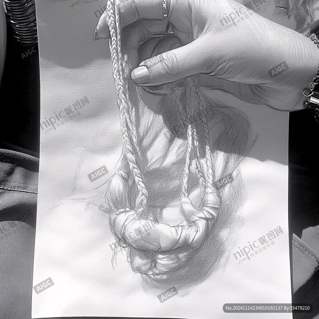 手绘麻花辫