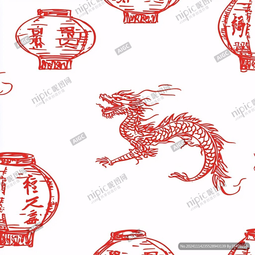 龙凤包装底纹