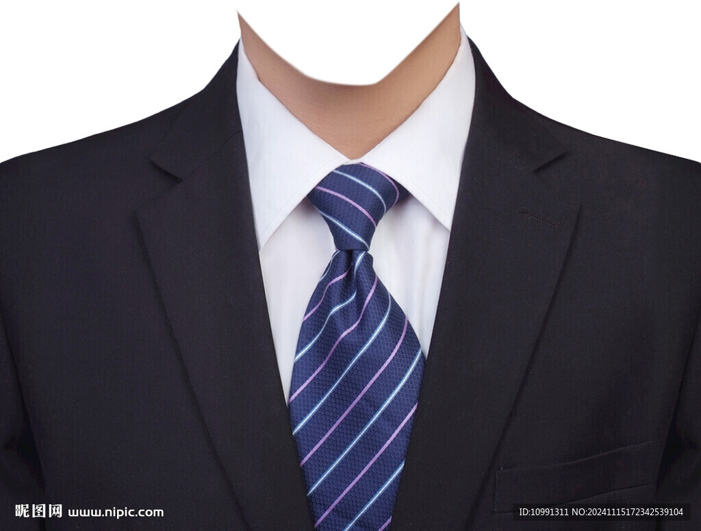 男西装制服证件照衣服素材