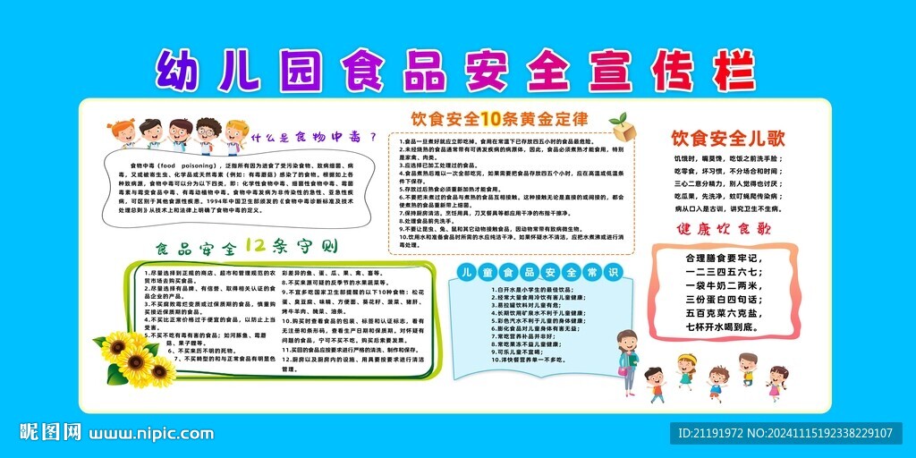 幼儿园食品安全宣传栏