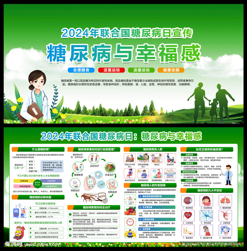 糖尿病日宣传栏