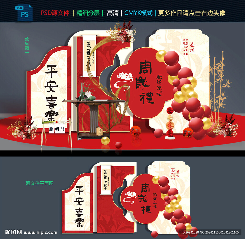 宝宝生日宴布置图片