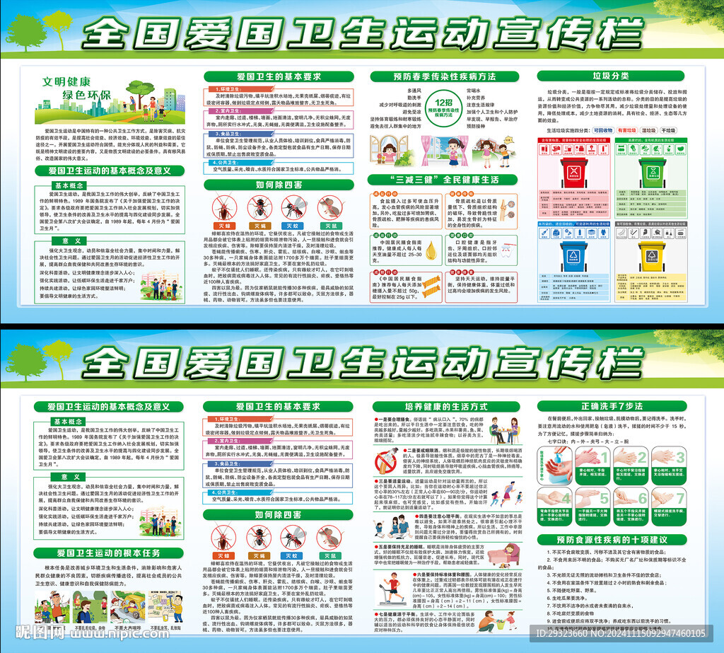 爱国卫生月展板