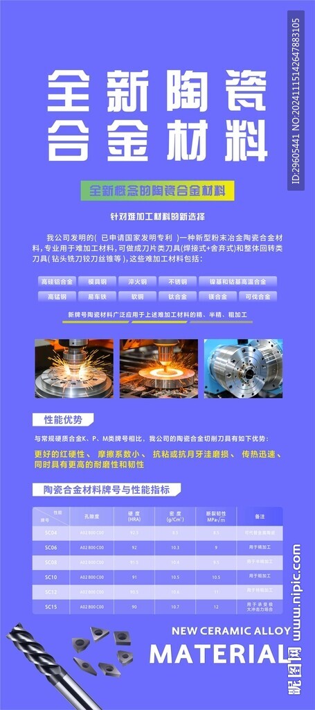 工业金属材料易拉宝
